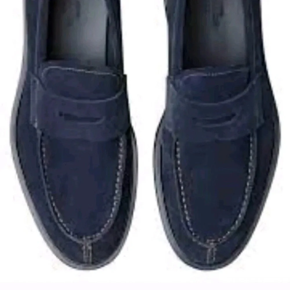 Good Man Brand Men’s Navy Lexington Loafer 10 Navy Blue Suede NEW $228 Casual
